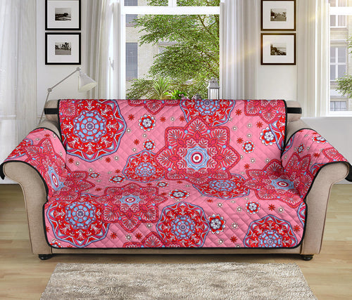 Indian Pink Pattern Sofa Cover Protector