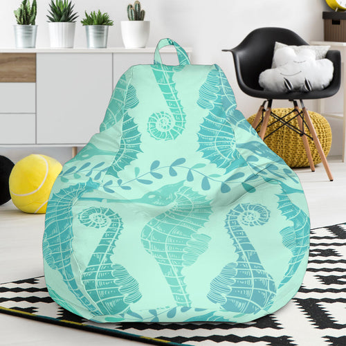 Seahorse Green Pattern Bean Bag Cover