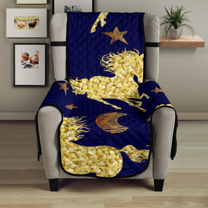 Unicorn Gold Pattern Chair Cover Protector