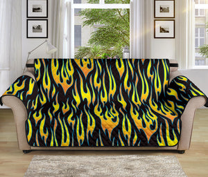 Flame Fire Pattern Background Sofa Cover Protector