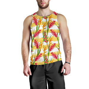 Heliconia Pattern Men Tank Top