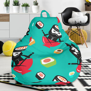 Ninja Sushi Pattern Bean Bag Cover