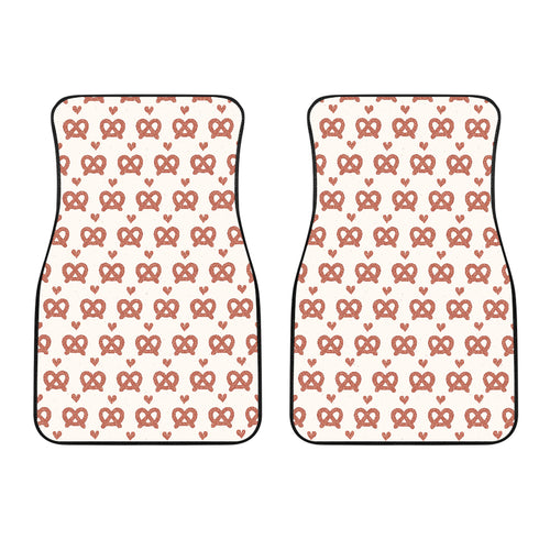 Pretzels Pattern Print Design 01 Front Car Mats