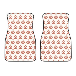 Pretzels Pattern Print Design 01 Front Car Mats