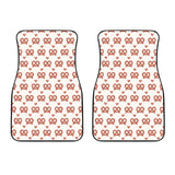 Pretzels Pattern Print Design 01 Front Car Mats