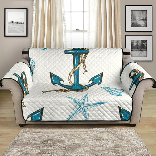 Anchor Shell Starfish Pattern Loveseat Couch Cover Protector