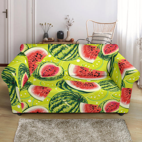 Watermelon Theme Pattern Loveseat Couch Slipcover