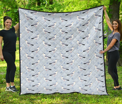 Pigeon Pattern Print Design 03 Premium Quilt