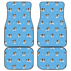 Jack Russel Pattern Print Design 04 Front and Back Car Mats