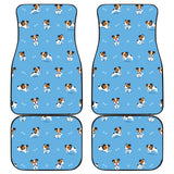 Jack Russel Pattern Print Design 04 Front and Back Car Mats