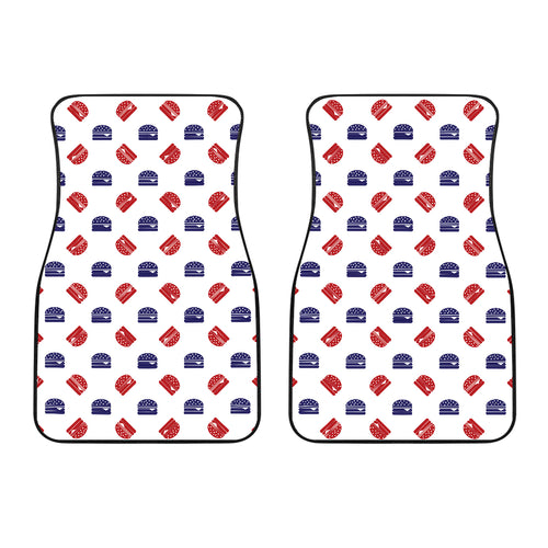 Hamburger Pattern Print Design 04 Front Car Mats