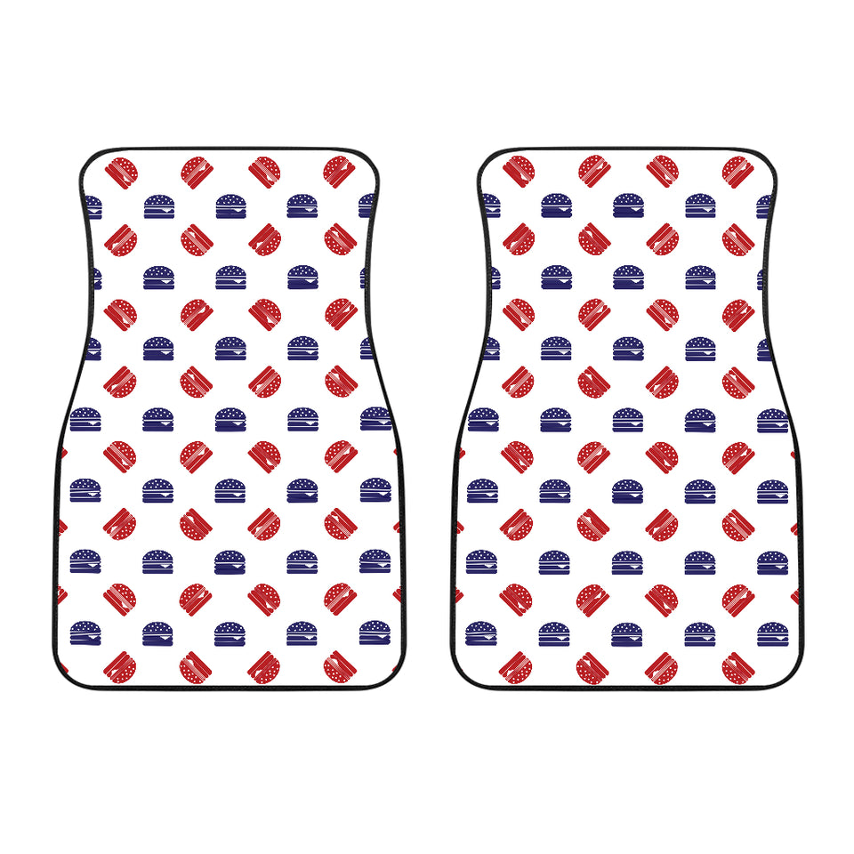 Hamburger Pattern Print Design 04 Front Car Mats