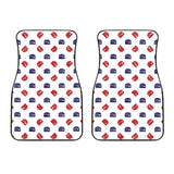 Hamburger Pattern Print Design 04 Front Car Mats