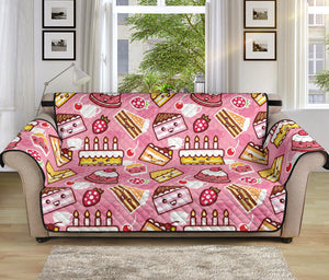Cake Pattern Background Sofa Cover Protector