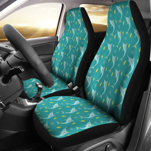 Swordfish Pattern Print Design 04 Universal Fit Car Seat Covers