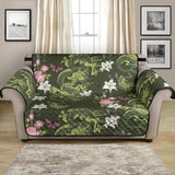 Green Dragon Rose Flower Pattern Loveseat Couch Cover Protector