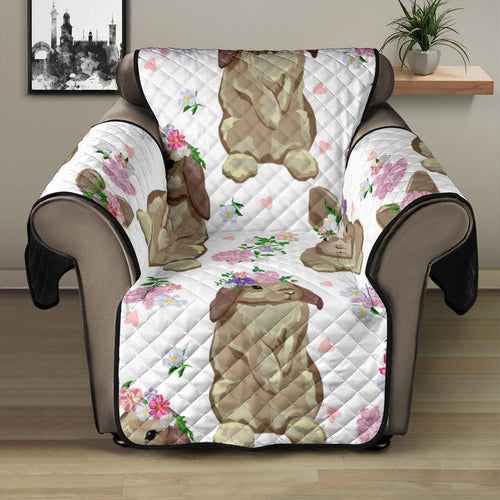 Rabbit Pattern Recliner Cover Protector