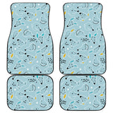 Greyhound Pattern Print Design 03 Front and Back Car Mats