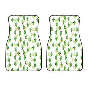 Green Peas Pattern Print Design 04 Front Car Mats