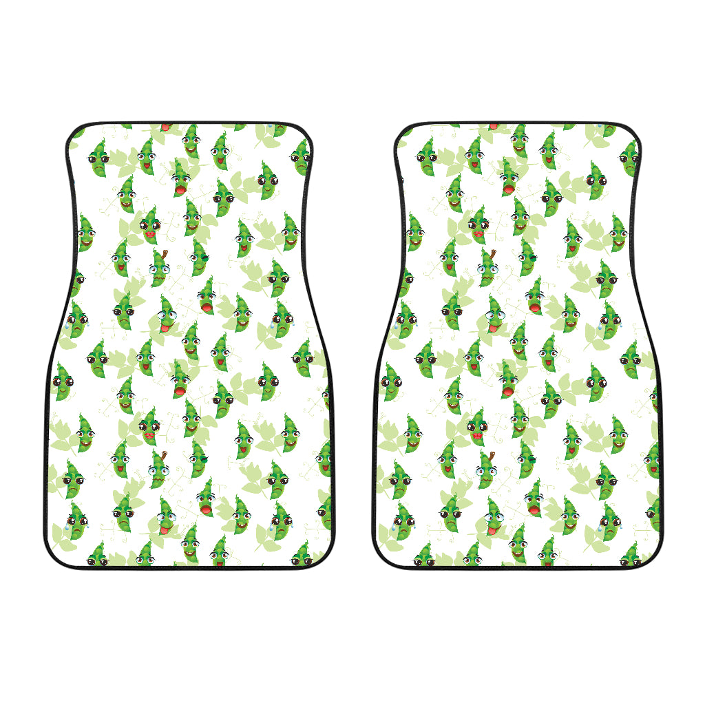 Green Peas Pattern Print Design 04 Front Car Mats