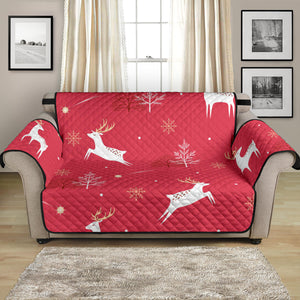 Deer Pattern Background Loveseat Couch Cover Protector