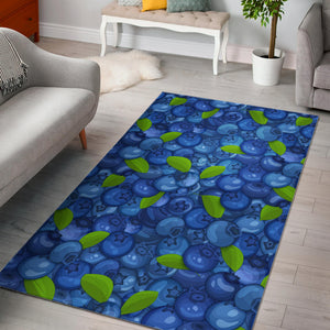 Blueberry Pattern Background Area Rug