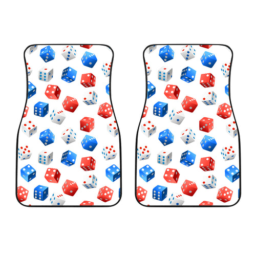 Dice Pattern Print Design 01 Front Car Mats