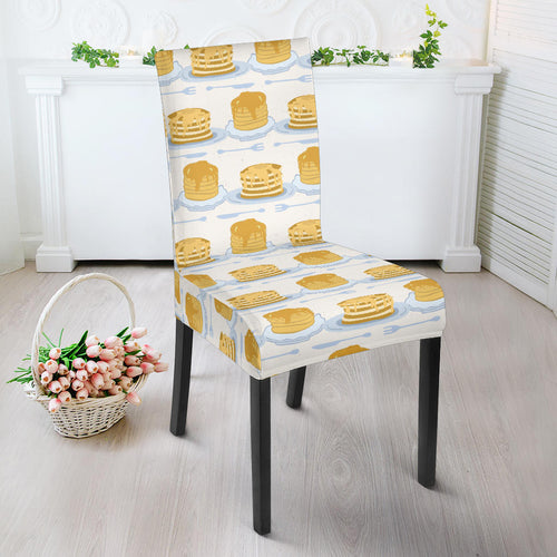 Pancake Pattern Print Design 01 Dining Chair Slipcover
