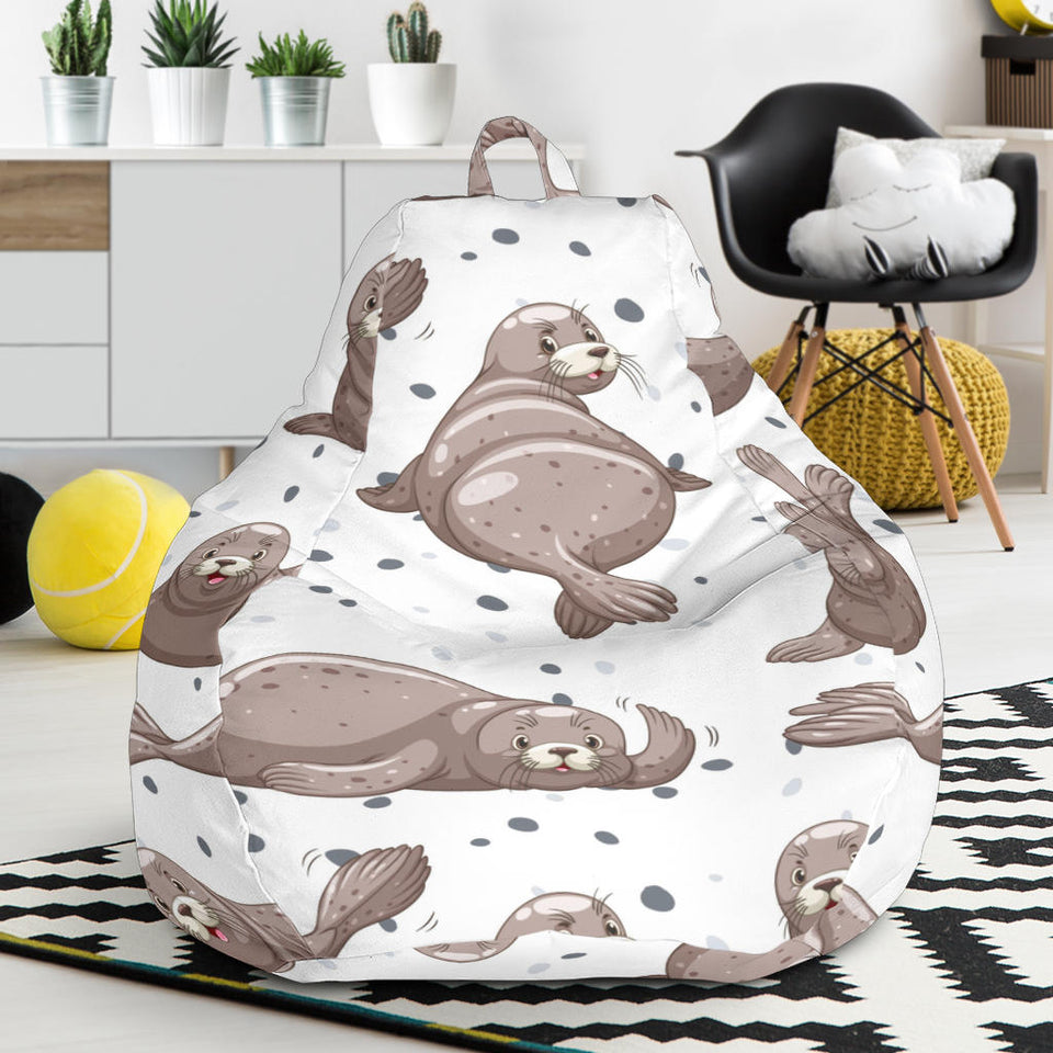 Sea Lion Pattern Background Bean Bag Cover