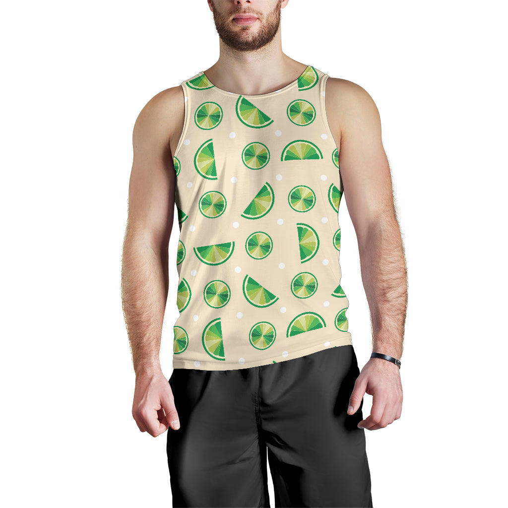 Lime Pattern Men Tank Top