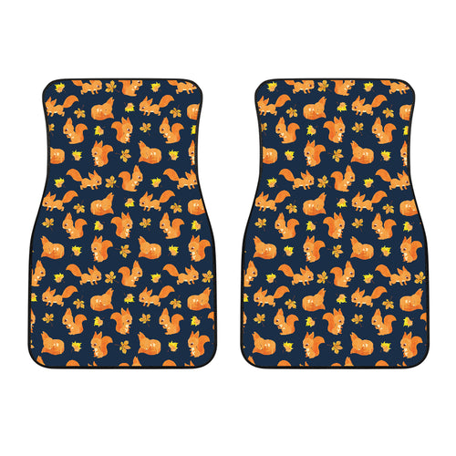 Squirrel Pattern Print Design 05 Front Car Mats