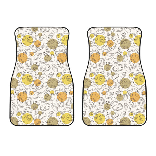 Potato Chips Pattern Print Design 02 Front Car Mats