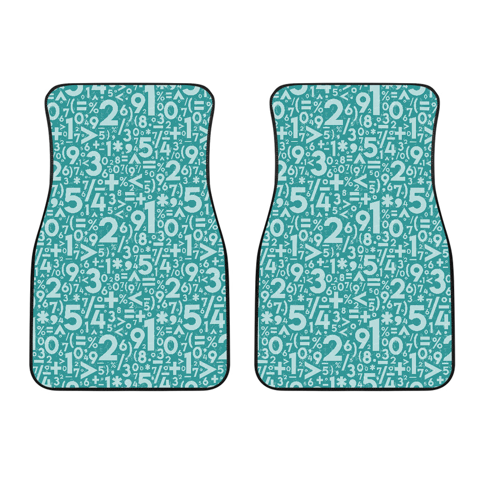 Math Pattern Print Design 05 Front Car Mats