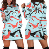 Sea Lion Pattern Theme Women Hoodie Dress