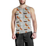 Swimming Fish Otter Pattern Men Tank Top