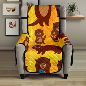 Otter Pattern Chair Cover Protector