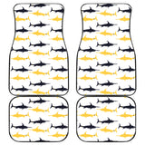 Swordfish Pattern Print Design 05 Front and Back Car Mats