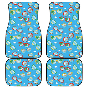 Sun Glasses Pattern Print Design 03 Front and Back Car Mats