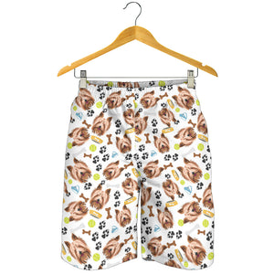 Yorkshire Terrier Pattern Print Design 05 Men Shorts