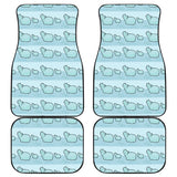 Hippopotamus Pattern Print Design 02 Front and Back Car Mats