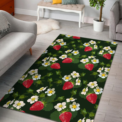 Strawberry Pattern Background Area Rug