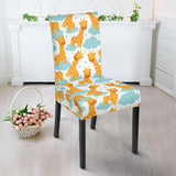 Giraffe Pattern Print Design 05 Dining Chair Slipcover