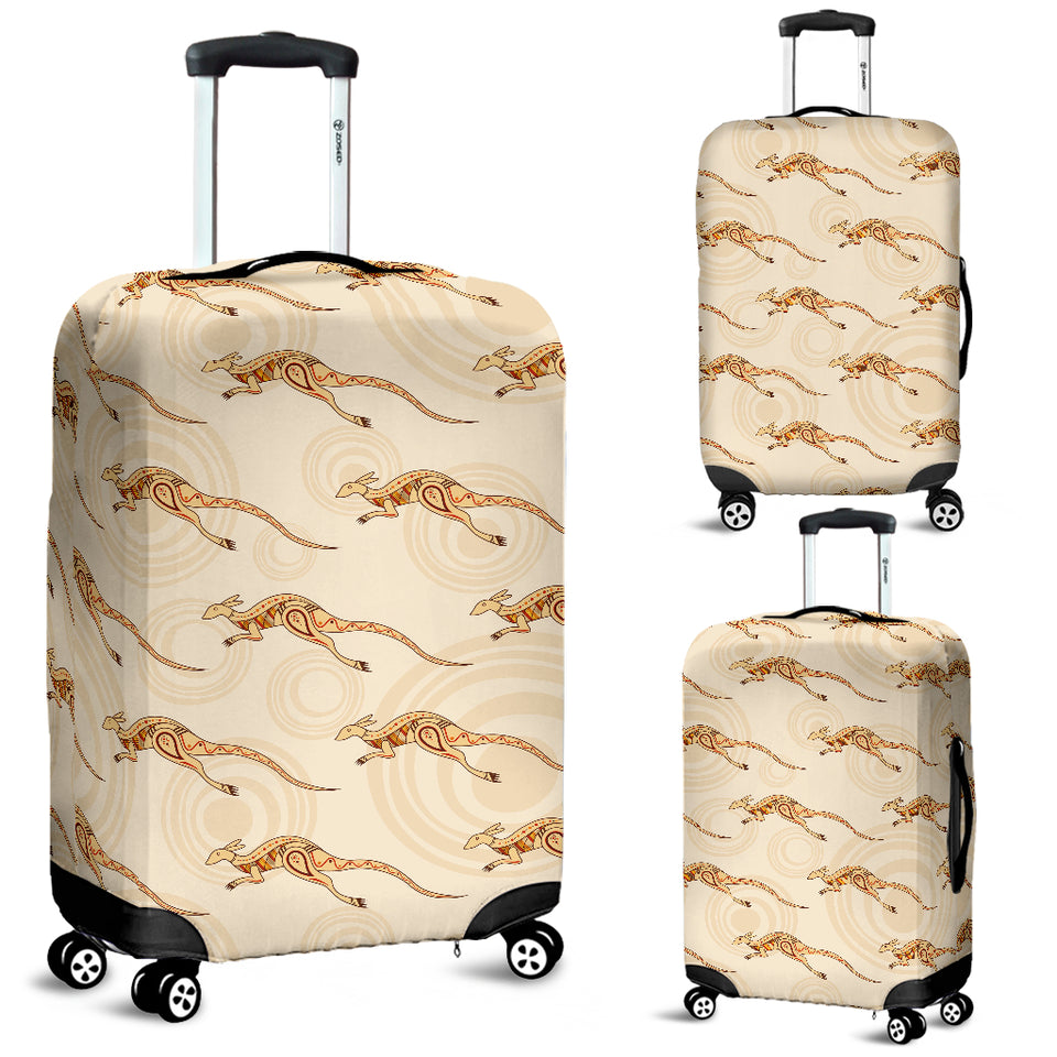 Kangaroo Aboriginal Pattern Background Luggage Covers