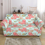 Octopus Fish Shell Pattern Loveseat Couch Slipcover