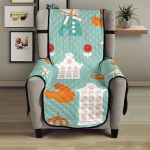 Windmill Pattern Theme Chair Cover Protector