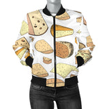 Cheese Pattern Theme Women Bomber Jacket