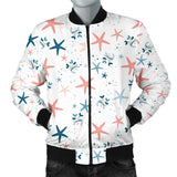 Starfish Pattern Background Men Bomber Jacket