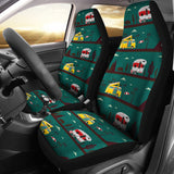 Camper Van Pattern Print Design 03 Universal Fit Car Seat Covers