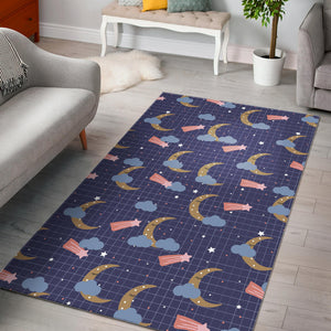 Moon Star Could Pattern Area Rug