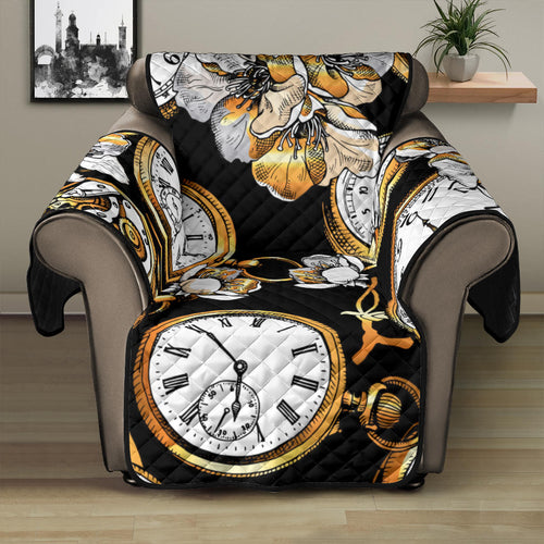 Clock Flower Pattern Recliner Cover Protector